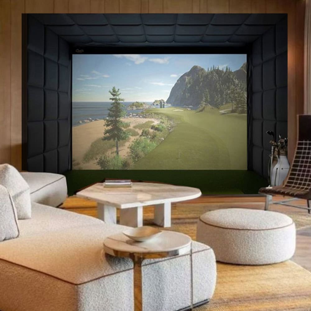 a lounge in a Homestead Residences condo blends modern sensibility and natural charm