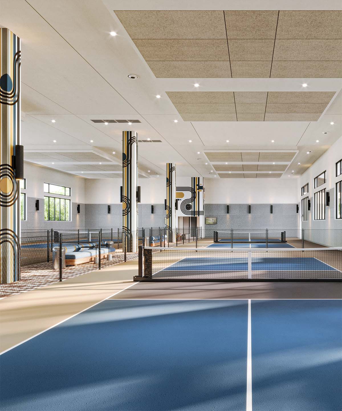 Activity center indoor pickleball courts at Homestead Midway Utah