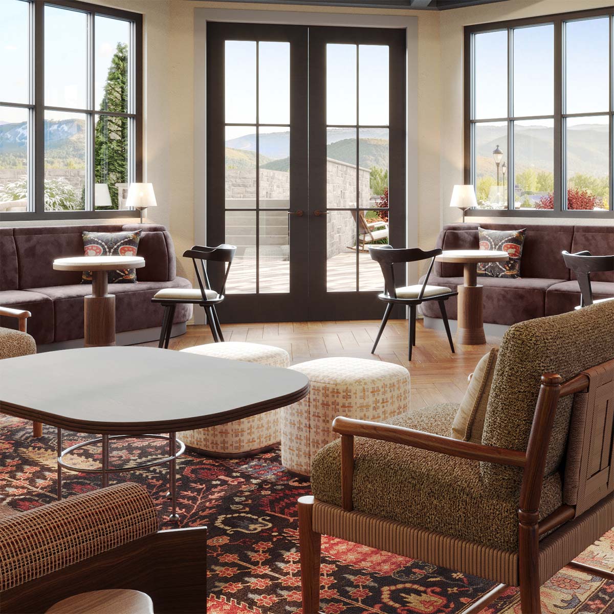Main house lounge at Homestead Midway Utah Main house lounge at Homestead Midway Utah